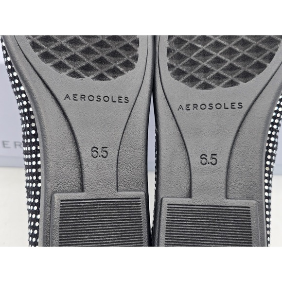 Aerosoles Betunia Shoes Women Silver Black Slip On Loafers Comfort Flats Sz 6.5W - Picture 11 of 13